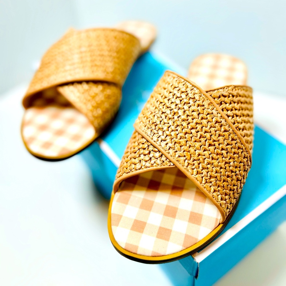 Draper  James Raffia Slide Sandal - Women’s, Sz 8, NIB/Never worn
